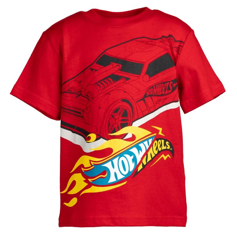Hot Wheels 3 Pack Graphic T-Shirts Gray/Black/Red, 5 of 8