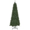 HOMCOM 8 FEET Pine Artificial Christmas Tree, Slim Pencil Xmas Tree with 952 Realistic Branches, Steel Base, Auto Open, Green - 4 of 4