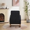 Vynxaria 27.2"W Polyester Rocking Chair with High Back & Side Pocket - Perfect for Nursery & Living Room - 3 of 4