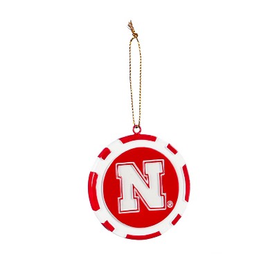 Evergreen Game Chip Ornament, University of Nebraska