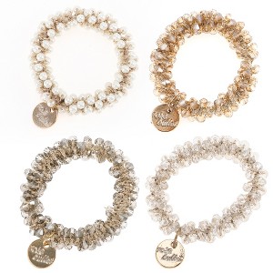 Unique Bargains Durable Faux Pearl Hair Rope 4 Pcs - 1 of 3