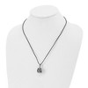 Black Bow Jewelry Stainless Steel & Leather Cord 3D Moveable Skull Necklace, 20 Inch - 3 of 4