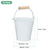 Unique Bargains Galvanized Metal Rustic Durable Multipurpose Small Metal Bucket 10 Pcs - 2 of 4