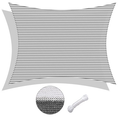 Yescom 23x20 Ft 95% UV Block HDPE Rectangle Sun Shade Sail Canopy Outdoor Patio Pool