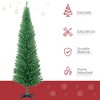 7FT Decorated Christmas Tree, Pencil Christmas Tree with 499 Realistic Branch Tips and Plastic Stand - 4 of 4