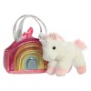 Aurora Small Over The Rainbow Unicorn Fancy Pals Fashionable Stuffed Animal Multicolor 7" - 4 of 4