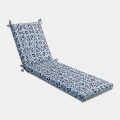 Keyzu Medallion Outdoor Chaise Lounge Cushion Blue - Pillow Perfect