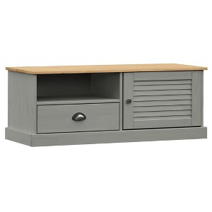 vidaXL VIGO TV Stand Entertainment Center with Storage Drawer Solid Wood Pine - 1 of 4