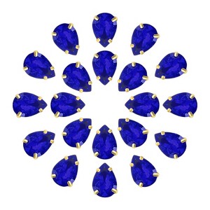 Unique Bargains Glass Craft Embellishments Flat Back Four Claws Teardrop Gems 20 Pcs - 1 of 4
