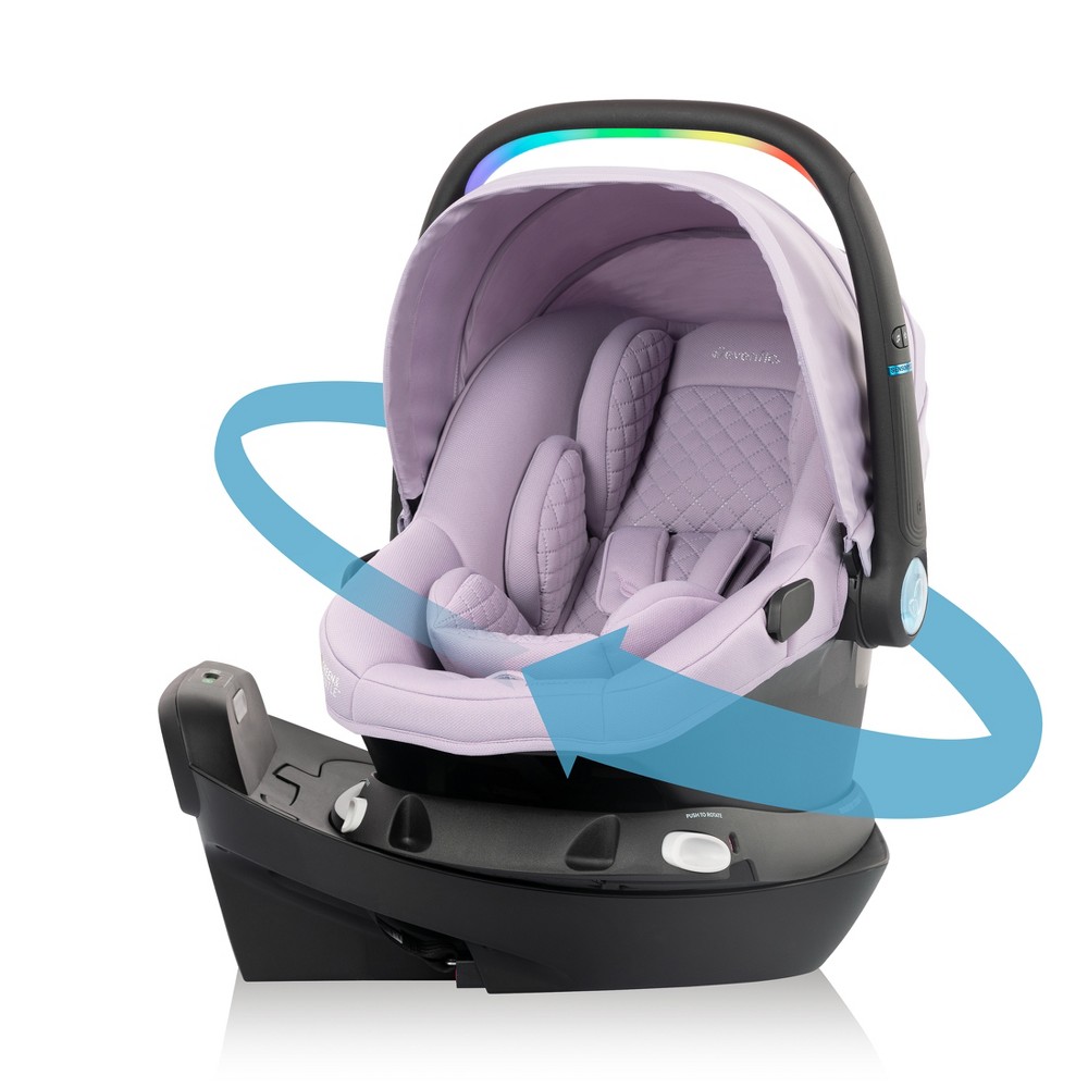Evenflo Revolve 180 LiteMax NXT Rotating Infant Car Seat with Sensory Soothe - Agate Purple -  94286923