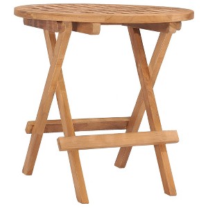 vidaXL Folding Patio Table 19.7 In.x19.7 In.x19.7 In. Solid Teak Wood - 1 of 4