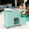 Karl Home80 Qt Patio Cooler Cart With Cabinet And Foldable Side Table - 2 of 4