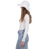 Laundry By Shelli Segal Women's Straw Cloche Hat with Folded Back Bow - Crochet Hat For Women - 2 of 4