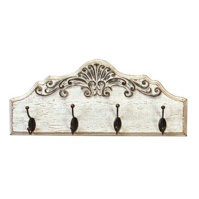 21.25" x 9.5" Shabby Wood Coat Rack - Stratton Home Décor