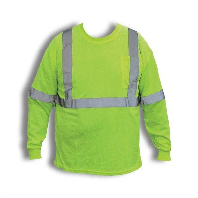 Forester Hi-Vis Class 2 Long Sleeve T-Shirt - Safety Green