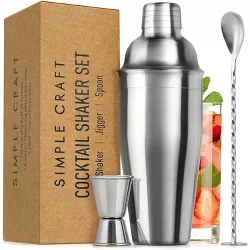 Simple Craft Cocktail Shaker with Built-in Strainer For Bartending & Homebars (24oz) by Zulay