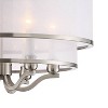 Possini Euro Design Nor Brushed Nickel Pendant Chandelier 23" Wide Modern Double White Organza Shade 6-Light Fixture for Dining Room Kitchen Island - 3 of 4