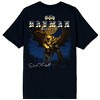 Batman Dark Knight Chrome Logo Adult Black Crew Neck Short Sleeve T-shirt - 3 of 4