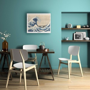 Trademark Fine Art Pictufy Under The Great Wave Wood Slat Art - 1 of 4