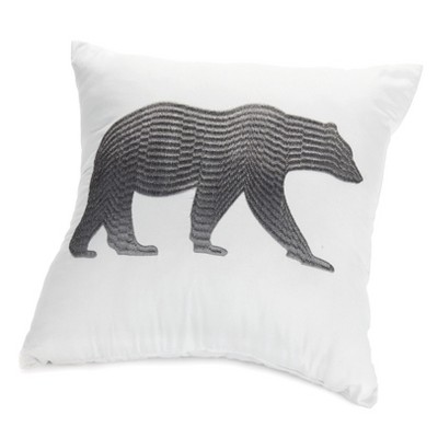 Lakeside Home Sweet Home Lodge Lifestyle 16" Accent Pillow with Bear Motif