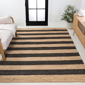 JONATHAN Y Jayden Rustic Farmhouse Woven Jute Stripe Indoor Area Rug - 1 of 4
