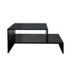 TiramisuBest Architectural Coffee Table Unique Shape Open Storage Modern Accent Living Room Centerpiece Melamine Finish - 3 of 4