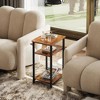GALAXHERO Side Table, Small End Table, Adjustable 3-Tier Bedside Table, Tall Nightstand for Bedroom, Living Room, Sofa Table for Small Space - 2 of 4