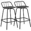 VINGLI Outdoor Swivel Bar Stools, 30 Inch Bar Height Patio Chair with Backrest & Footrest, All-Weather Stool for Garden, Balcony, Kitchen Island - 3 of 4