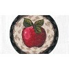 Earth Rugs Apple Coaster – 5"x5" Braided Natural Fiber Drink Mat with Classic Red Apple Print for Rustic Kitchen Decor - 3 of 3