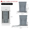Under Cabinet Pull Out Trash Can Holder Kitchen Sink Waste Container Slide Out Shelf Recycling Bin, Heavy Duty Steel Frame, Trash Can Not Included - 2 of 4
