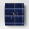 30" 25 sq ft Christmas Roll Wrap Blue Plaid - Wondershop™ - 2 of 3