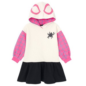 Marvel Spider-Man Spider-Gwen Ghost Spider Girls Fleece Skater Dress Toddler to Big Kid - 1 of 4