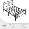 Yaheetech Metal Platform Bed Frame with Vintage Headboard and Footboard - image 3 of 4