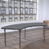 Dorel Zown Moon Commercial Blow Mold Folding Table - 30" x 92.60" in Grey - 3 of 3