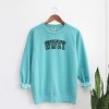 Simply Sage Market Women's  Garment Dyed Graphic Sweatshirt Embroidered Wifey Arched Varsity - 3 of 3