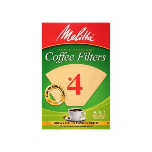 motor verdwijnen Jeugd Melitta Natural Brown #4 Coffee Filter 100ct : Target