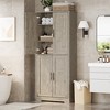 Pantry Cabinet, 70" Kitchen Pantry Cabinet with Doors and Adjustable Shelves, Freestanding Cupboard - 2 of 4