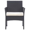 vidaXL Patio Armchairs with Cushions 2 pcs Black Poly Rattan - 3 of 4