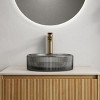 ChicFurnit Bathroom Sinks Vessel Sink Round Sink Vanity Sink Art Basin Countertop Bathroom Sink for Bathroom, Black, 14.17"*14.17"*4.53" - 2 of 4