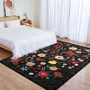 coucheta Multi-size Vintage Floral Area Rug for Living Room, Machine Washable Soft Non Slip Retro Low Pile Carpet, for Bedroom, Dining Room, Office - 2 of 4
