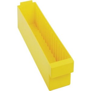 Quantum Storage Systems Super Tuff Euro Drawer, 17-5/8"L X 3-3/4"W X 4-5/8"H, High Impact Polysteryne, Yellow, Made In USA - 1 of 2