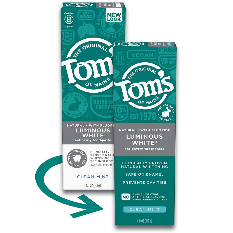 Tom's of Maine Luminous White Anti-Cavity Toothpaste - 4oz, 1 of 8