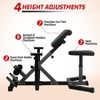 2-In-1 Roman Chair & Preacher Curl Bench Multi-Function Heavy-Duty Hyperextension Bench for Home With Adjustable Height for Arms, Ab, Back - 3 of 4