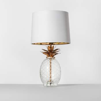 Glass Pineapple Table Lamp Brass (Includes LED Light Bulb) - Threshold™