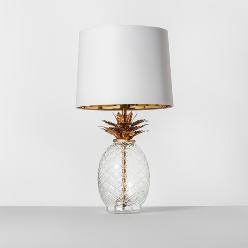 slank Verduisteren Afhankelijkheid Glass Pineapple Table Lamp Brass (includes Led Light Bulb) - Opalhouse™ :  Target