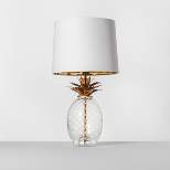 Glass Pineapple Table Lamp Brass (Includes LED Light Bulb) - Opalhouse™