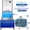 Hachikiko Foldable Carry On Duffle Bag 40L - Airline Approved 22x14x9 Compatible Travel Luggage with Shoulder Strap - 3 of 4