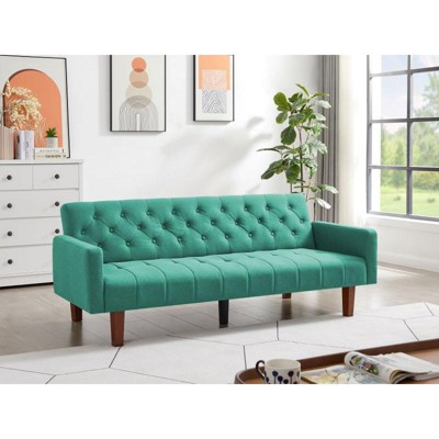 DOMETOUR Factory Tufted Back Sofa Mid-Century Convertible Sofa Bed for Living Room