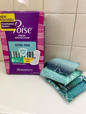 Poise Ultra Thin Incontinence Bladder Control Pads - Light Absorbency ...