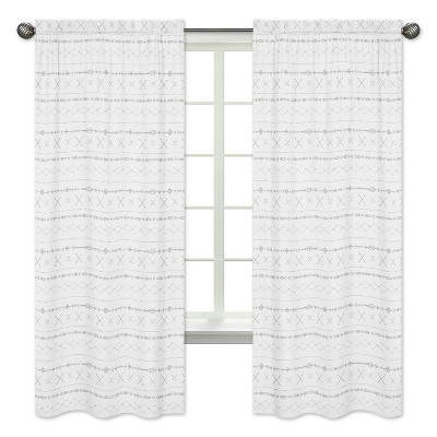 2pc Sweet Jojo Designs Woodland Friends Bohemian Print Window Panel - Sweet Jojo Designs